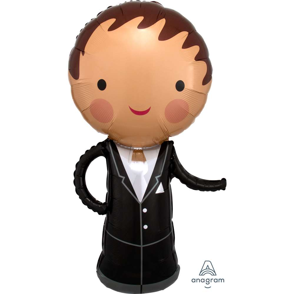 Foil Balloon Supershape Handsome Groom - Tiger Feet Ireland