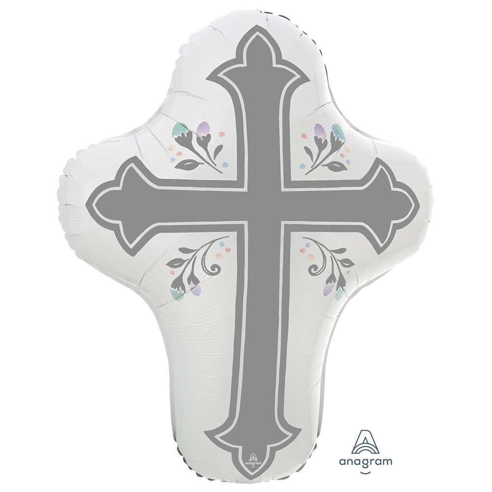 Foil Balloon 28" Supershape Holly Day Cross - Tiger Feet Ireland