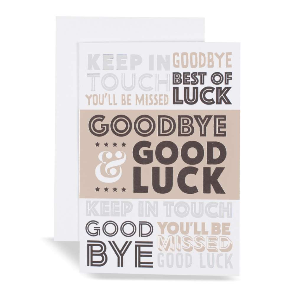 6pk Cards 50 Goodbye & Good Luck - Tiger Feet Ireland