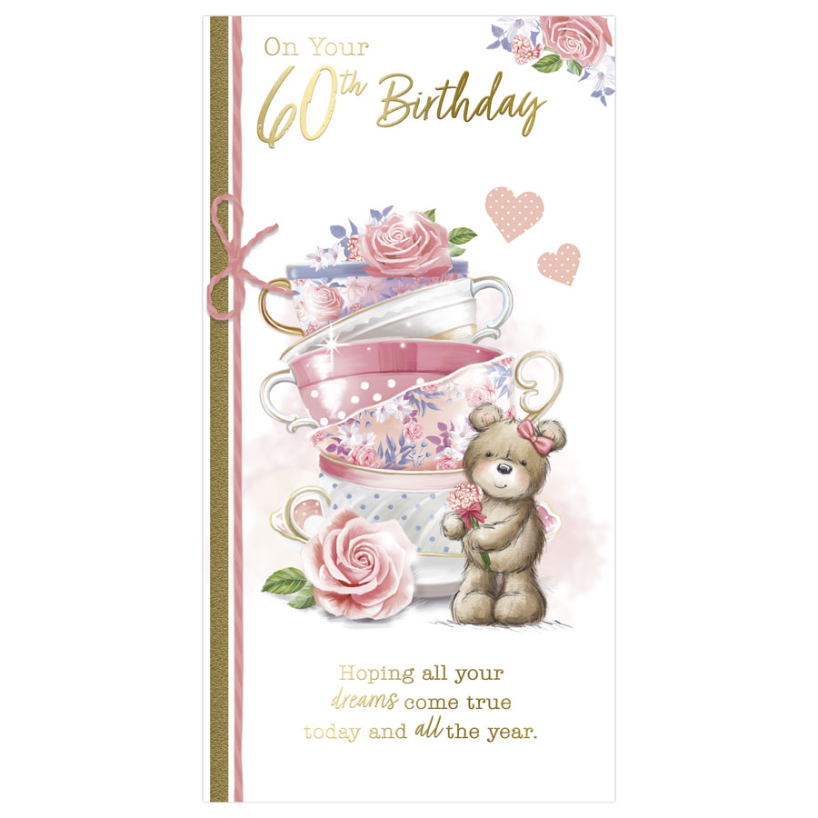 6pk Cards C55 Birthday Age 60 - Tiger Feet Ireland