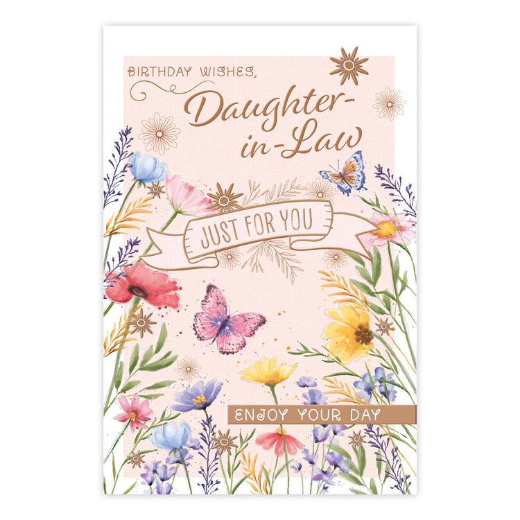 6pk Cards C75 Birthday Daughter-In-Law - Tiger Feet Ireland