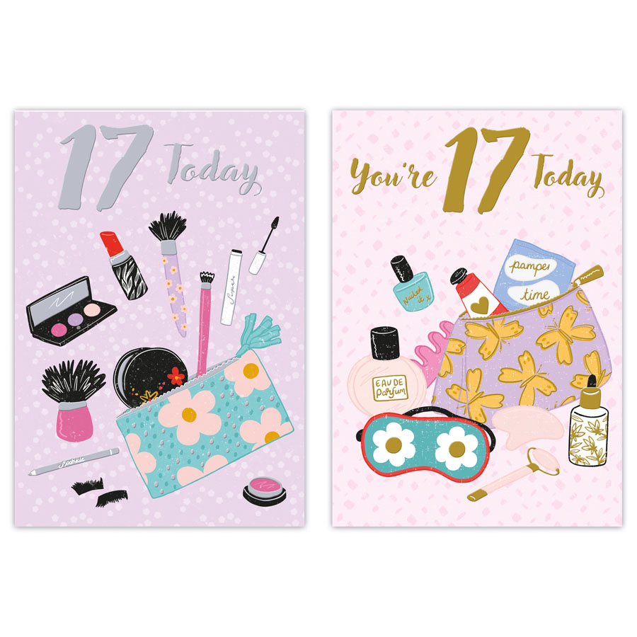 12pk Cards C50 Birthday Age 17 - Tiger Feet Ireland