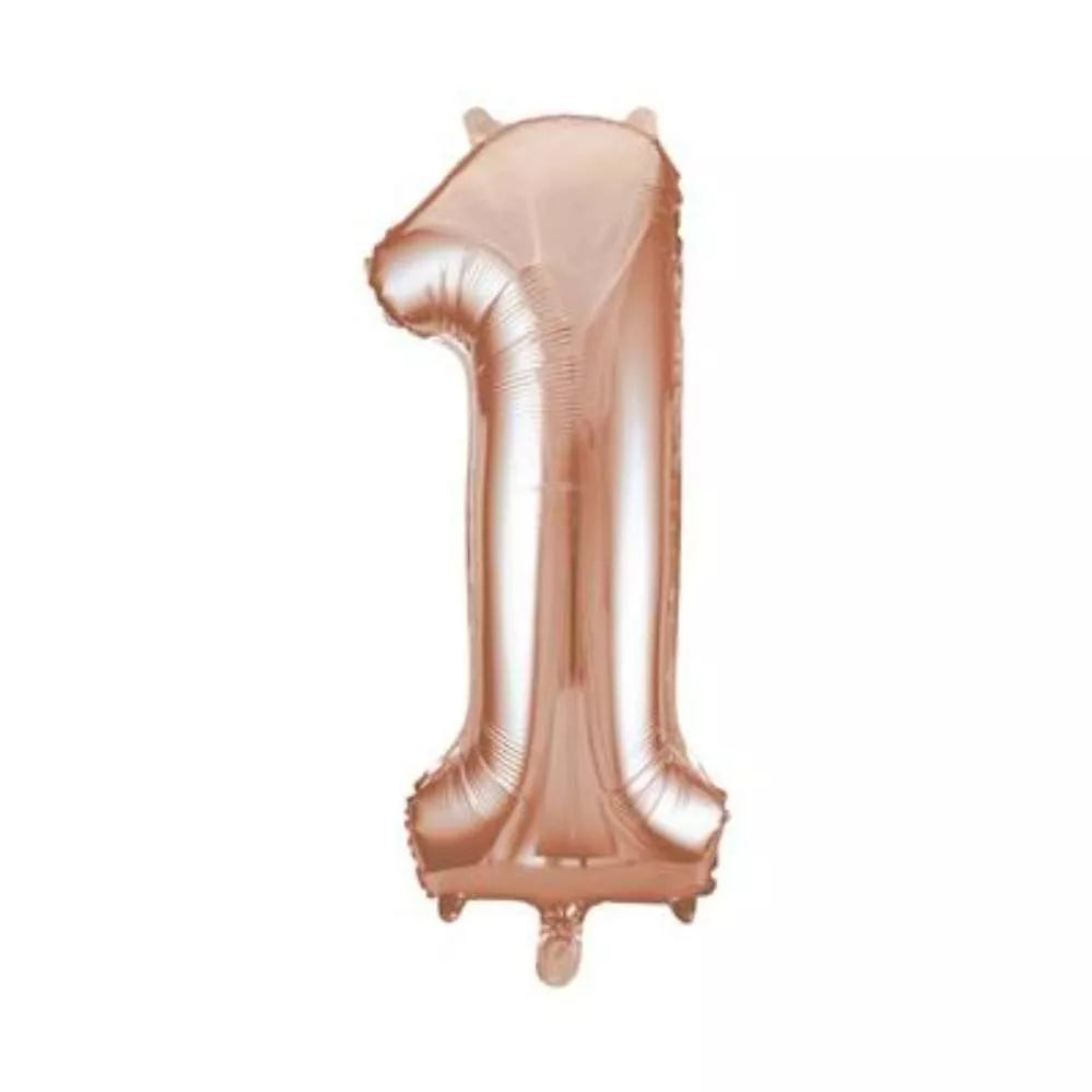 Foil Balloon 34" Big Number Rose Gold - Tiger Feet Ireland