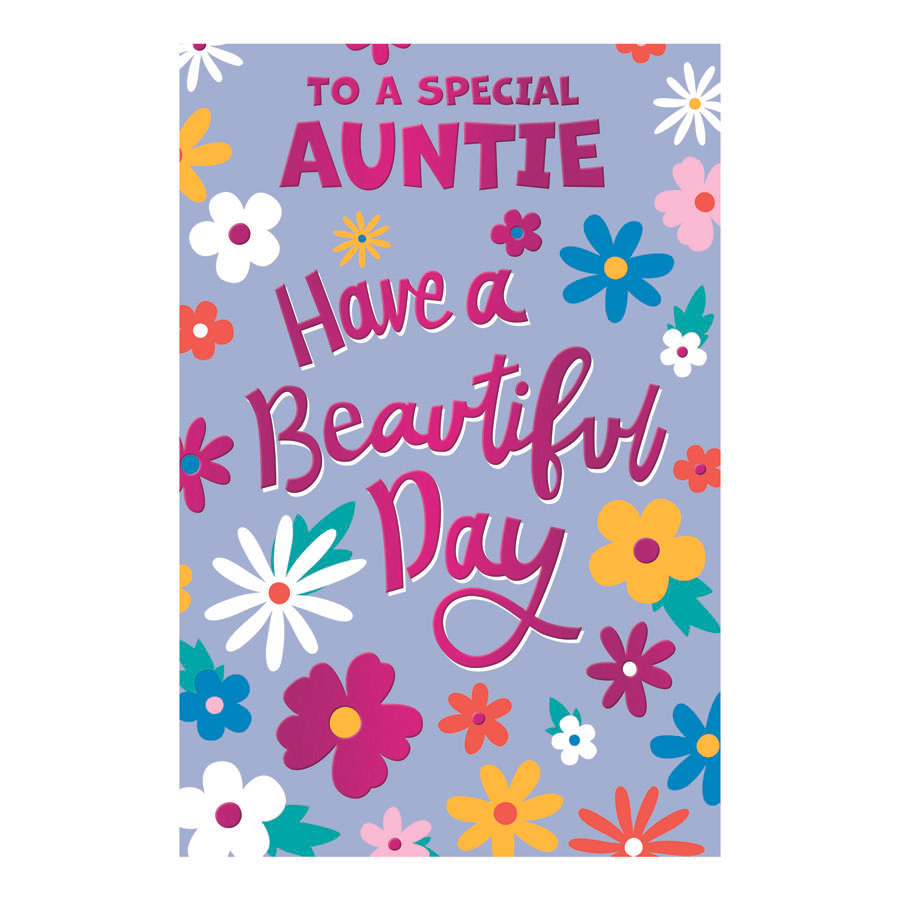 6pk Cards C75 Birthday Auntie - Tiger Feet Ireland