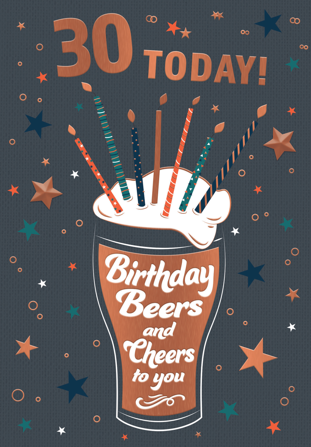 6pk Cards C50 Birthday Age 30 - Tiger Feet Ireland