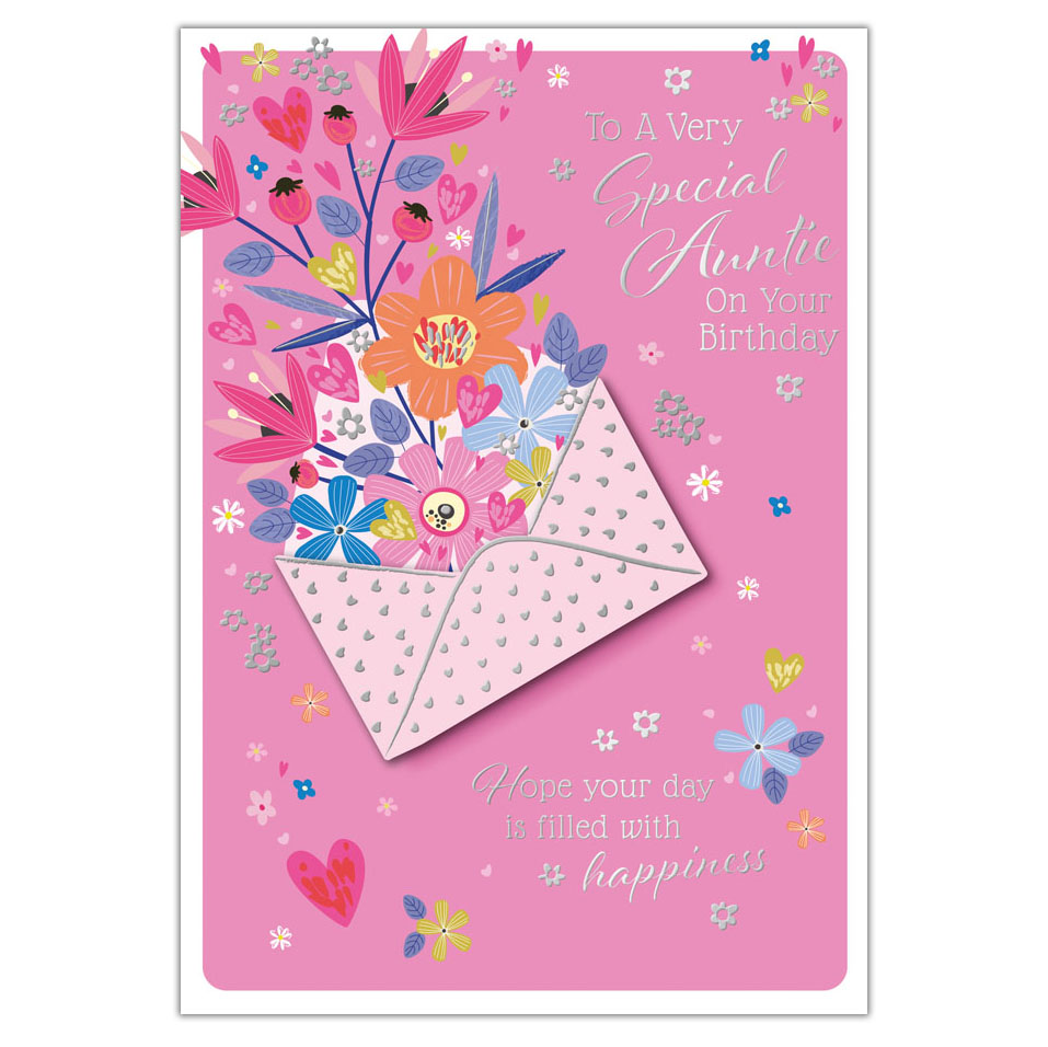 6pk Cards C90 Birthday Auntie - Tiger Feet Ireland