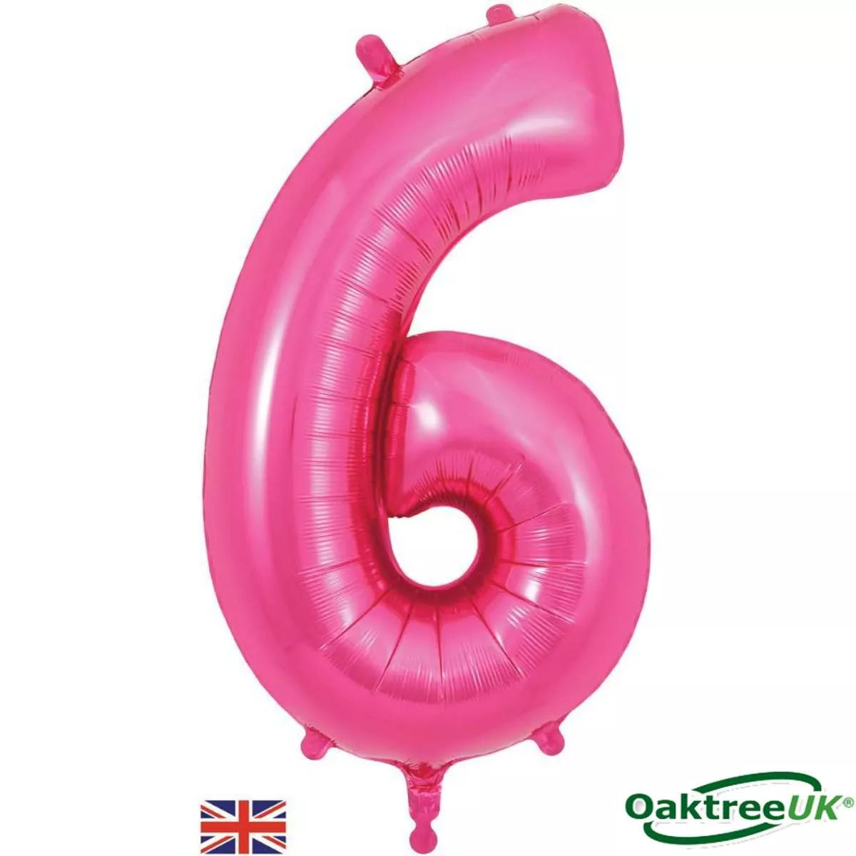 Foil Balloon 34" Big Number Pink - Tiger Feet Ireland