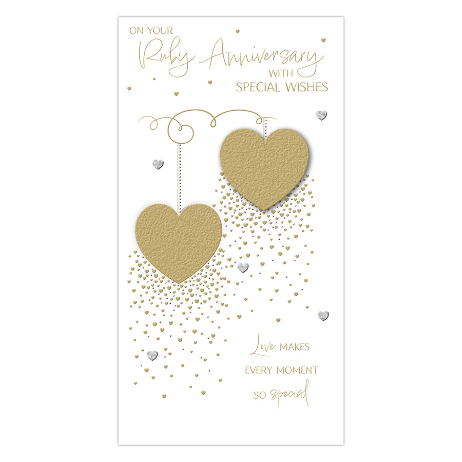 6pk Cards C55 Your Ruby Anniversary - Tiger Feet Ireland