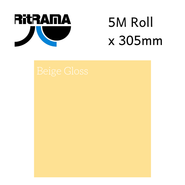Ritrama Beige Gloss Vinyl 305mm x 5M - Tiger Feet Ireland