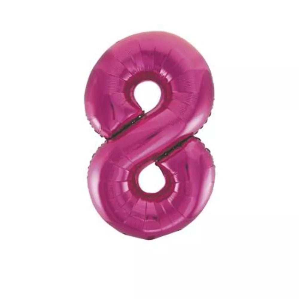Foil Balloons 34" Big Number Pink - Tiger Feet Ireland