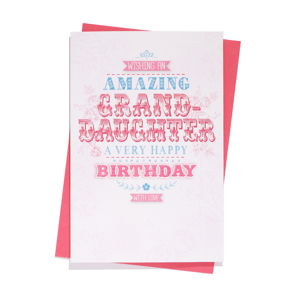 6pk Cards C75 Birthday Granddaughter - Tiger Feet Ireland