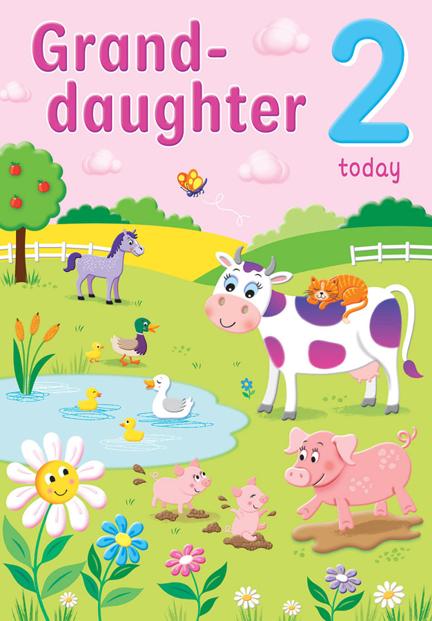 6pk Cards ED C75 Age 2 Granddaughter Farm - Tiger Feet Ireland