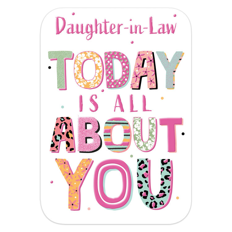 6pk Cards C50 Birthday Daughter-In-Law - Tiger Feet Ireland