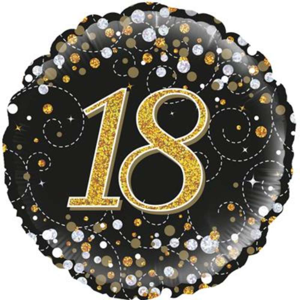 Foil Balloon 18" Round Age 18 - Tiger Feet Ireland
