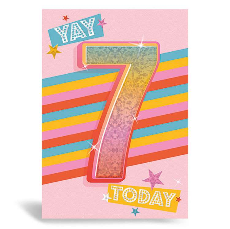 6pk Cards C50 Birthday Age 7 - Tiger Feet Ireland