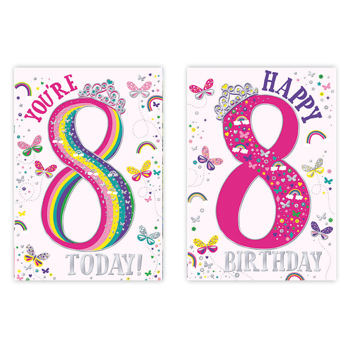 12pk Cards C50 Birthday Age 8 - Tiger Feet Ireland