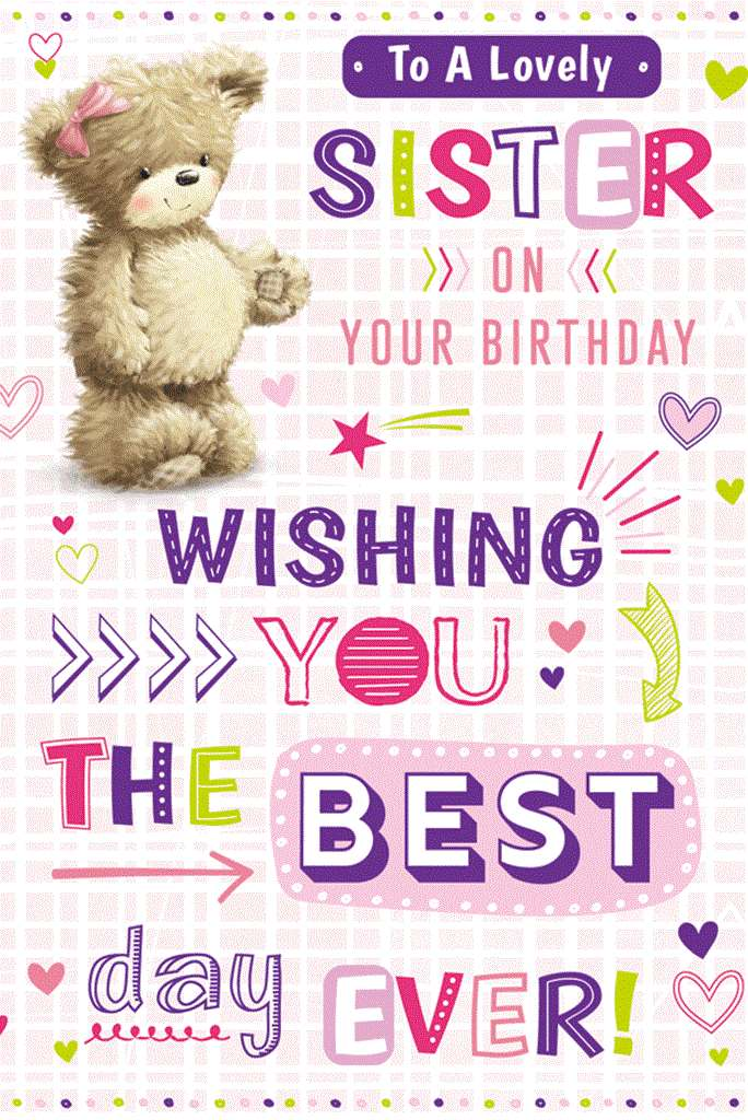 3D 6pk Cards C75 Birthday Sister - Tiger Feet Ireland