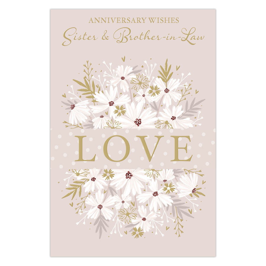 6pk Cards C75 Sister & Brother-In-Law Anniversary - Tiger Feet Ireland