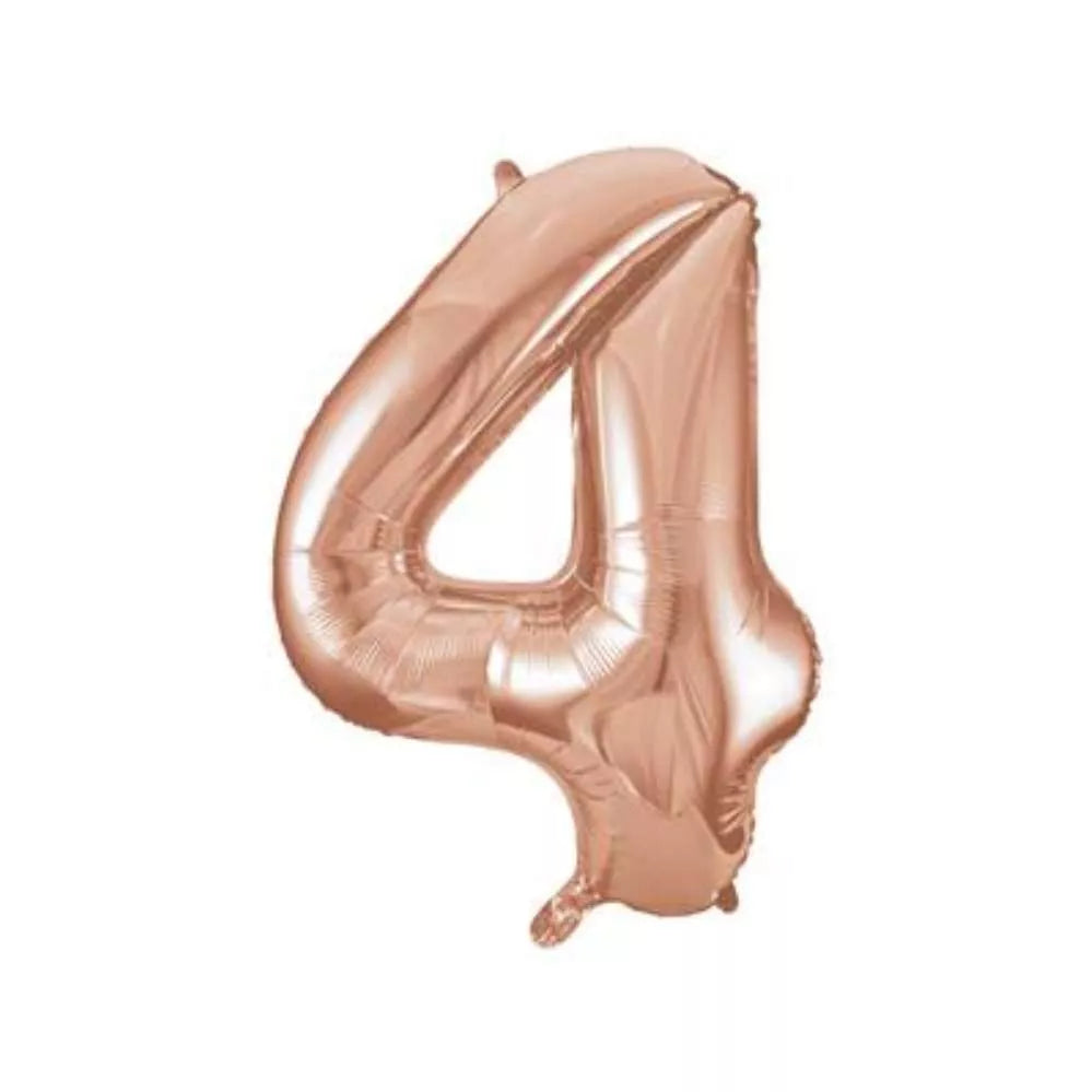 Foil Balloons 34" Big Numbers Rose Gold - Tiger Feet Ireland