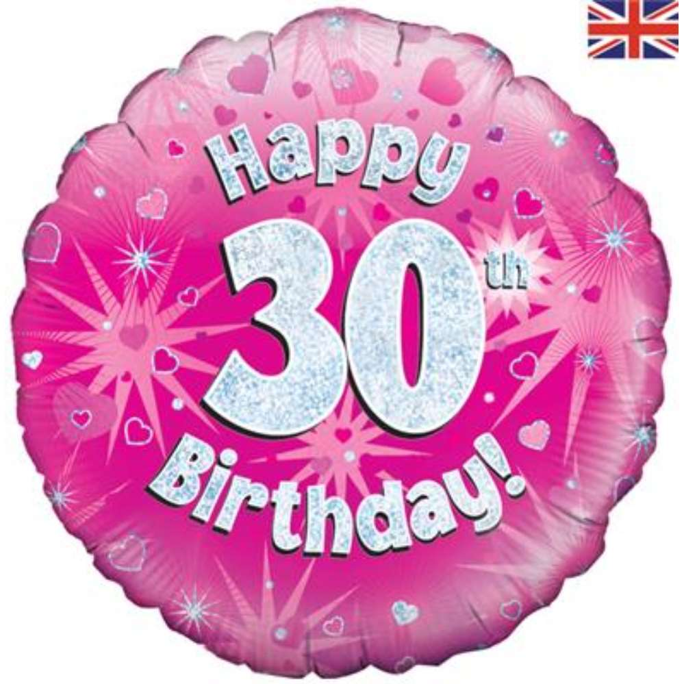 Foil Balloon 18" Round Age 30 - Tiger Feet Ireland