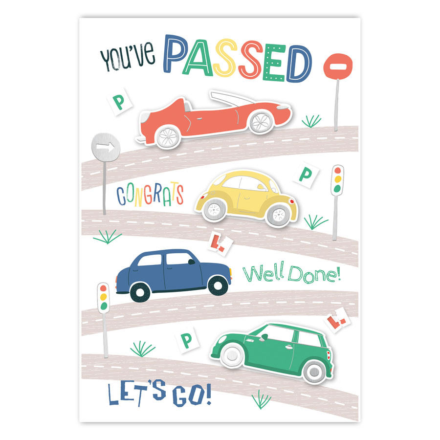 6pk Cards C50 Congratulations Driving Test - Tiger Feet Ireland