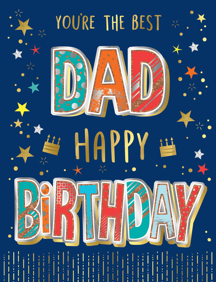 6pk Cards ED C50 Dad Cakes On Navy - Tiger Feet Ireland