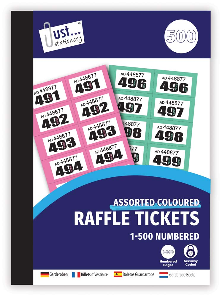 12pk Cloakroom Tickets 1-500 - Tiger Feet Ireland