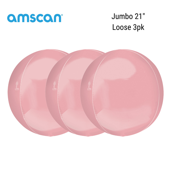 Foil Balloons 21" Orbz Pastel Pink - Tiger Feet Ireland