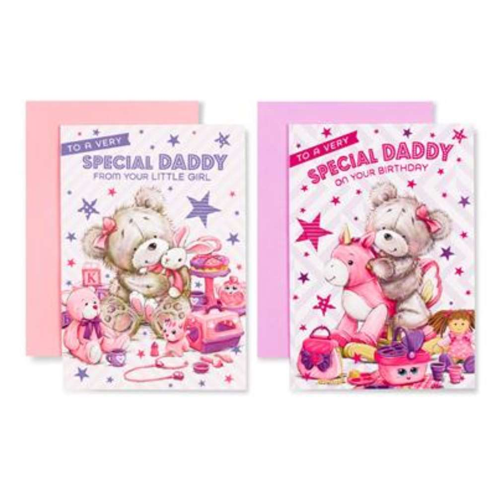 12pk Cards C50 Birthday Daddy From Little Girl - Tiger Feet Ireland
