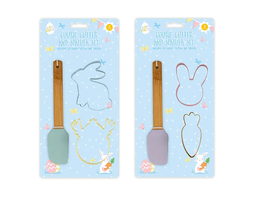 3pk Cookie Cutter & Spatula Set Easter - Tiger Feet Ireland