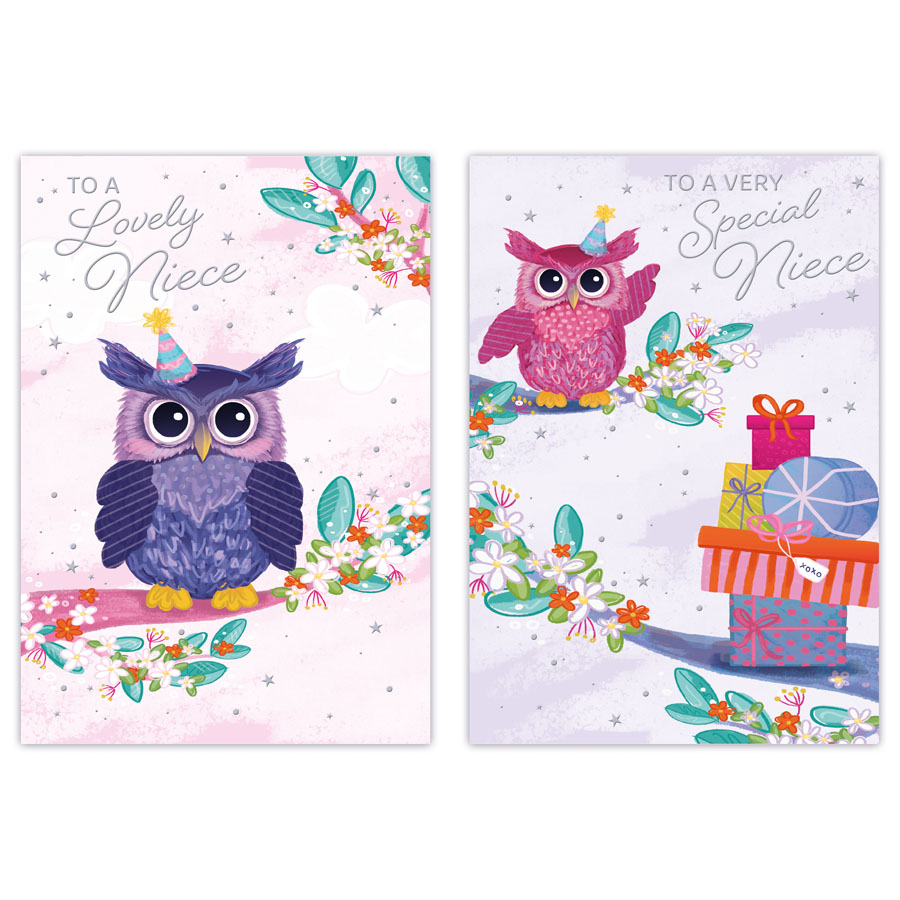 12pk Cards C50 Birthday Niece - Tiger Feet Ireland