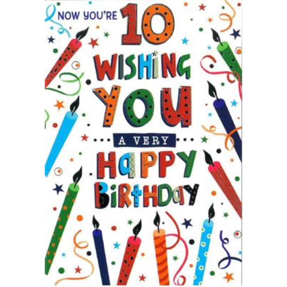 6pk Cards C50 Birthday Age 10 - Tiger Feet Ireland
