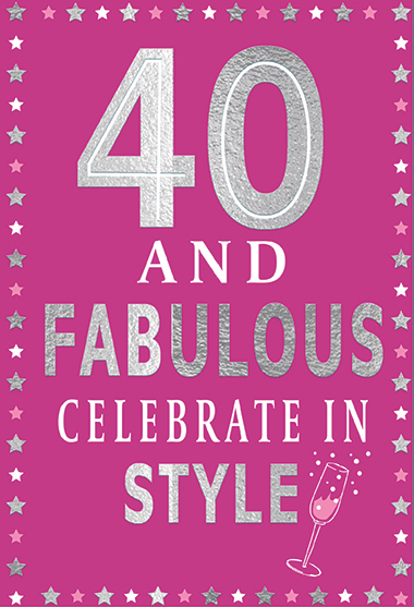 6pk Cards C50 Birthday Age 40 - Tiger Feet Ireland
