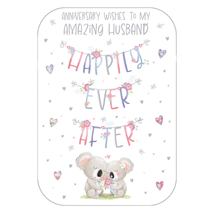 6pk Cards C90 Husband Anniversary - Tiger Feet Ireland