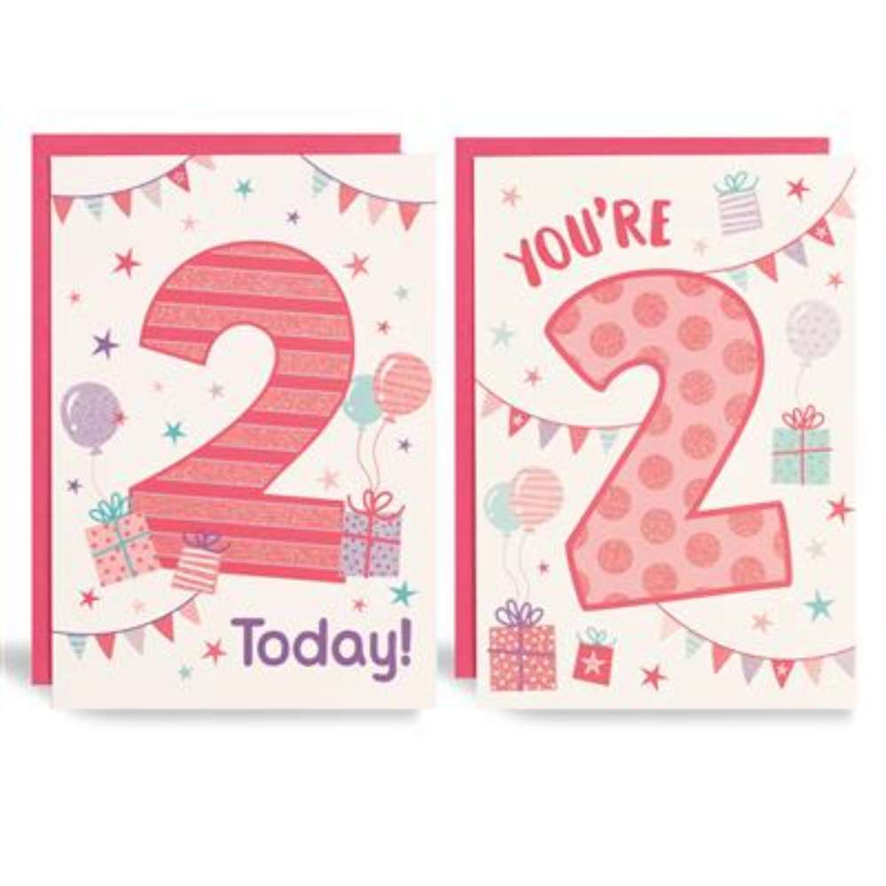 12pk Cards C50 Birthday Age 2 - Tiger Feet Ireland