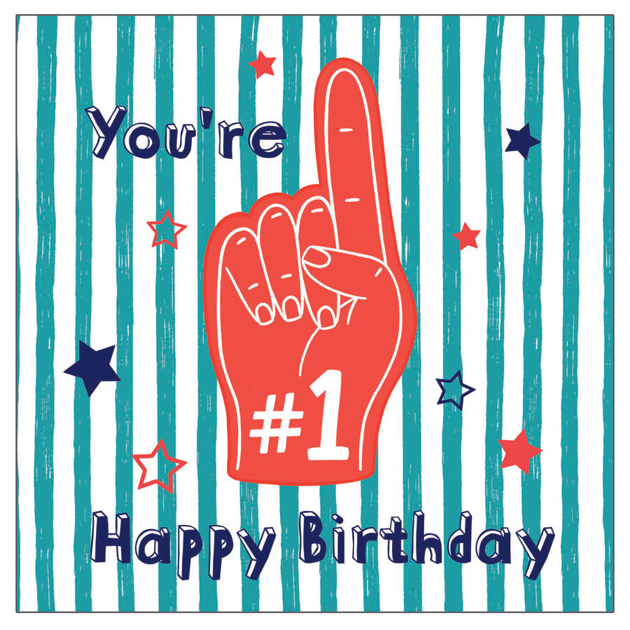 6pk Cards Square Birthday Open - Tiger Feet Ireland
