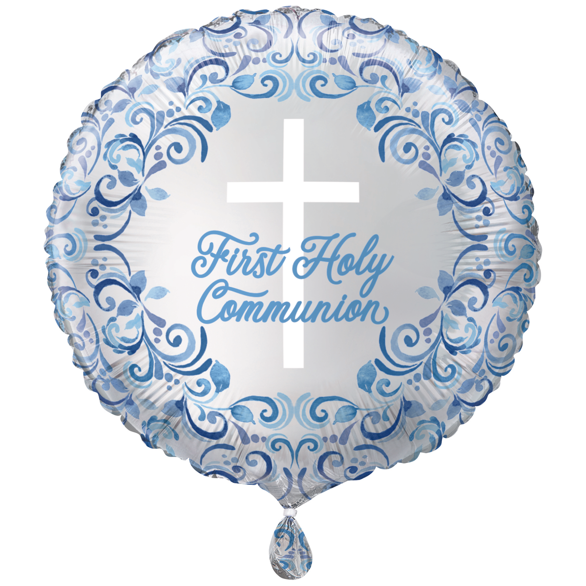 Foil Ballon 18" Holy Cross Communion Blue - Tiger Feet Ireland