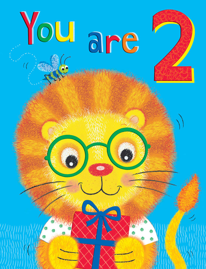 6pk Cards ED C50 Age 2 Male Lion - Tiger Feet Ireland