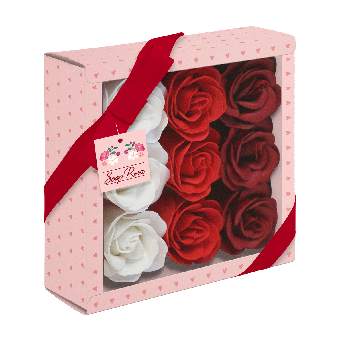 Giftbox Red Soap Roses - Tiger Feet Ireland