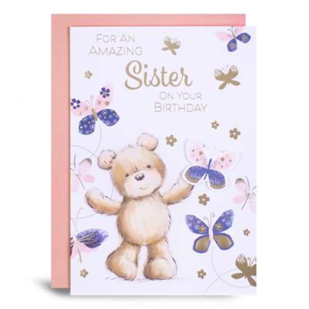 6pk Cards C90 Birthday Sister - Tiger Feet Ireland