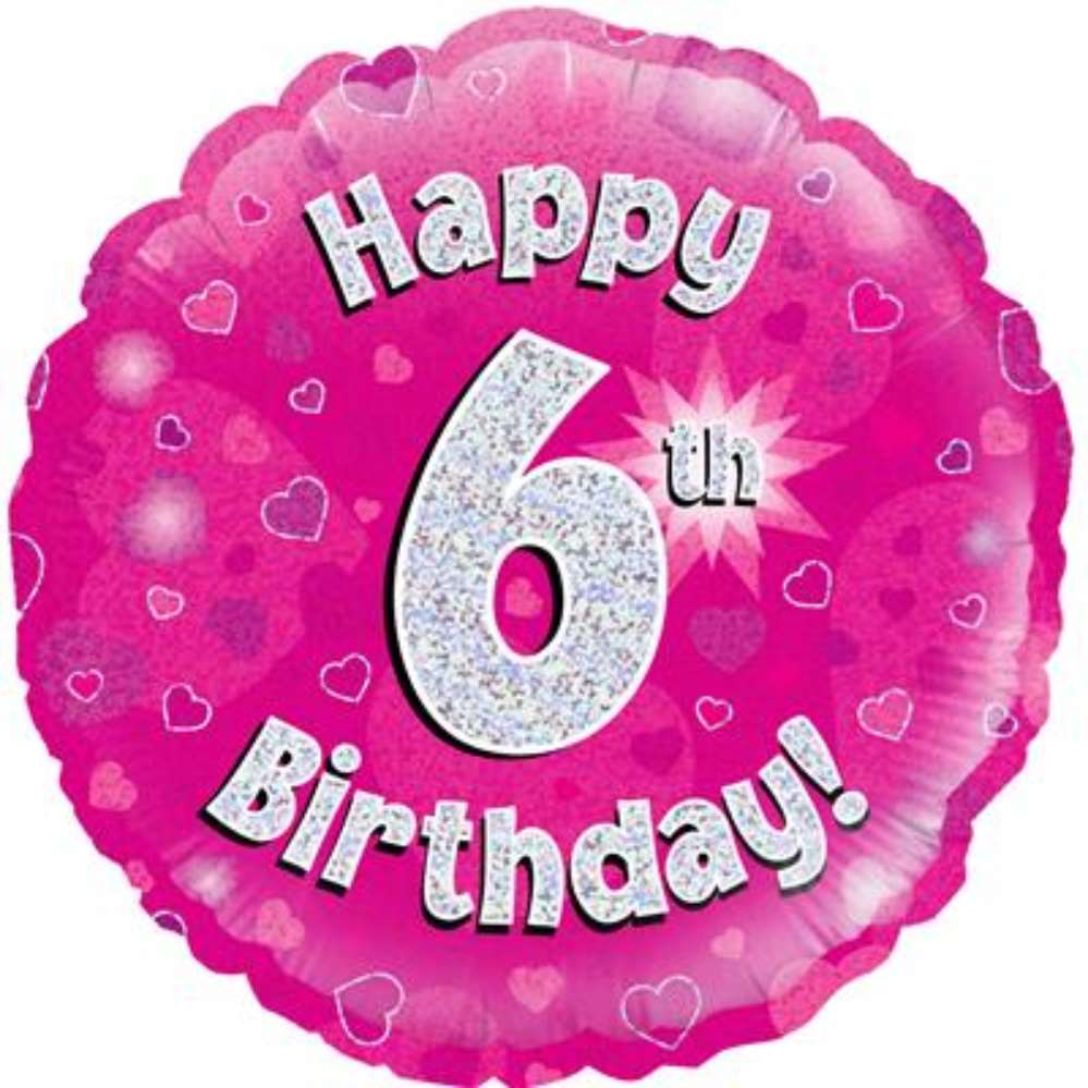 Foil Balloon 18" Round Age 6 - Tiger Feet Ireland