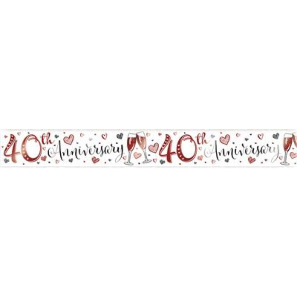 6pk Banners Your Ruby Anniversary - Tiger Feet Ireland