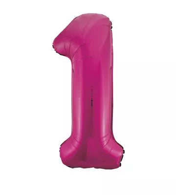 Foil Balloon 34" Big Number Pink - Tiger Feet Ireland