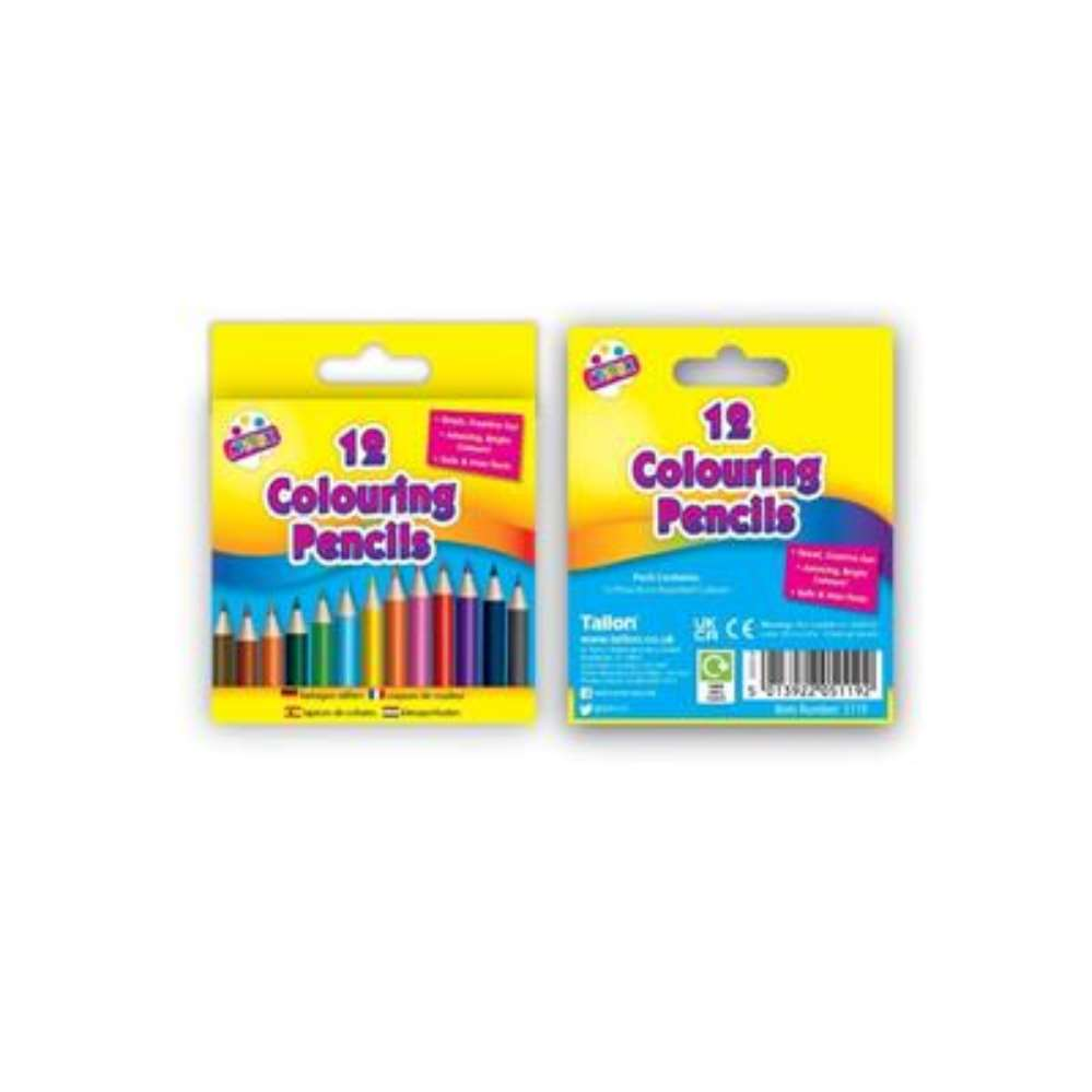 24pk 12 Half Size Colouring Pencils - Tiger Feet Ireland
