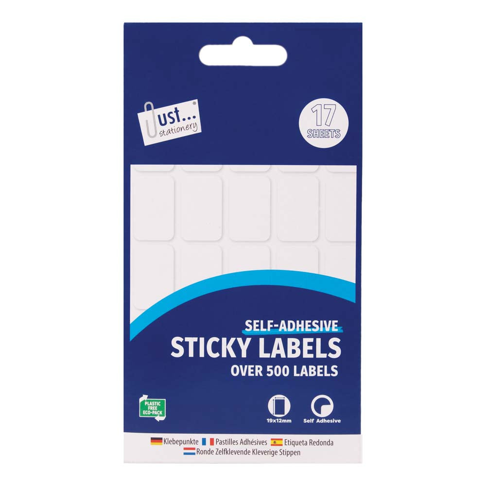 510 White 19 x 12mm Sticky Labels - Tiger Feet Ireland