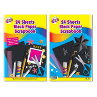6pk Scrapbook Black Paper 24sheet - Tiger Feet Ireland