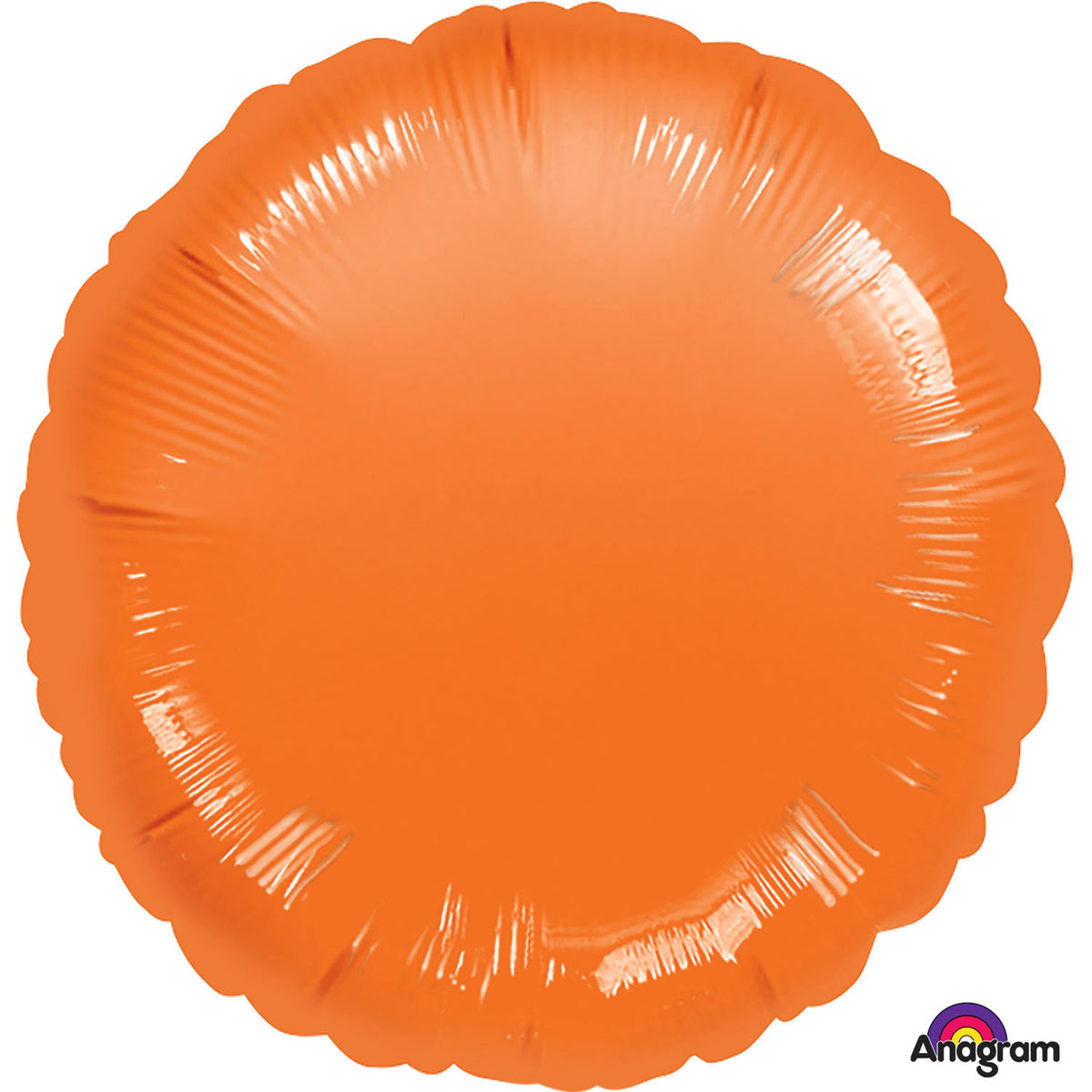 Foil Balloon 18" Round Metallic Orange - Tiger Feet Ireland