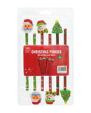 Uncle Bills 6 Pack Pencils With Erasers Christmas - Tiger Feet Ireland