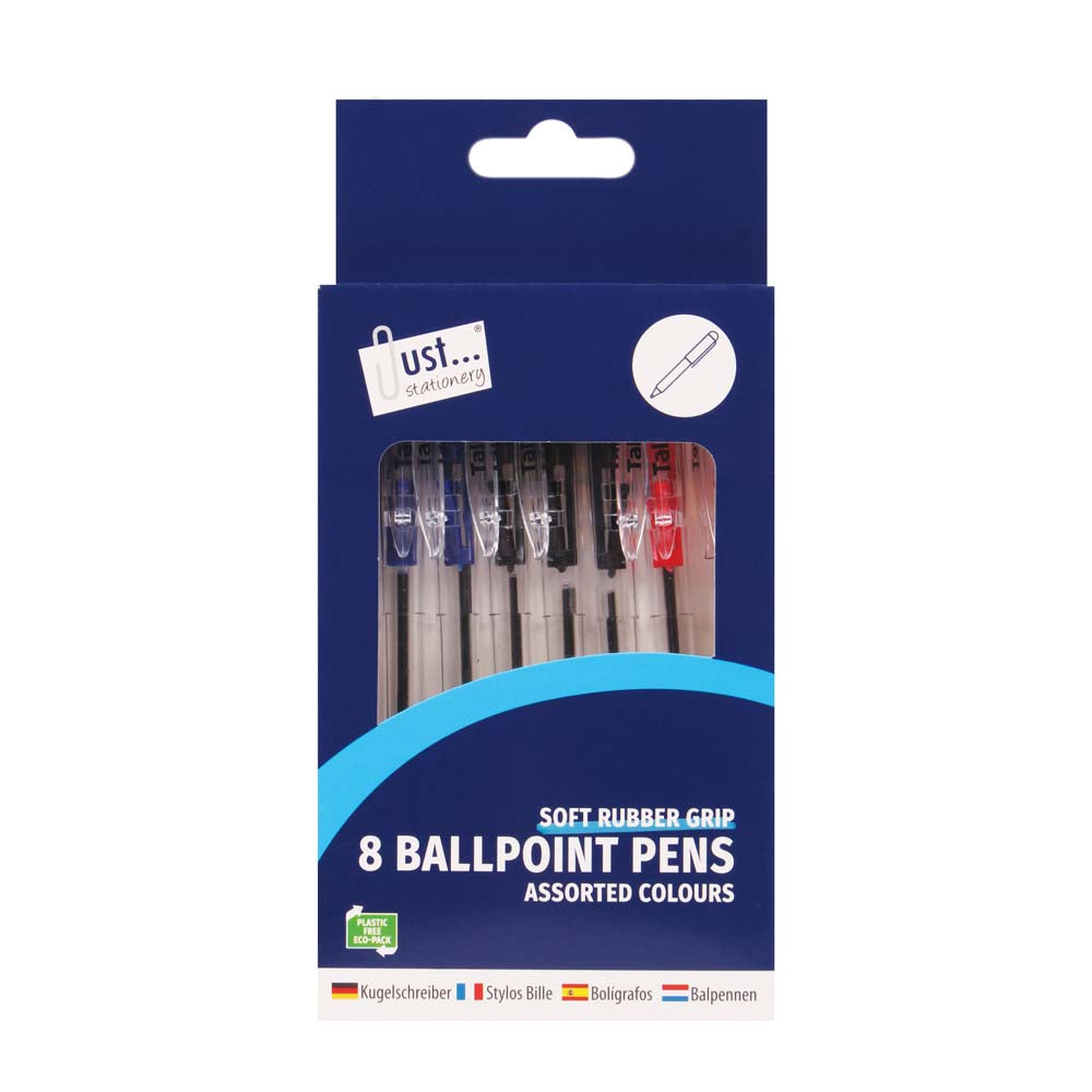 8 Retractable Pens Ballpoint - Tiger Feet Ireland