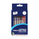 8 Retractable Pens Ballpoint - Tiger Feet Ireland